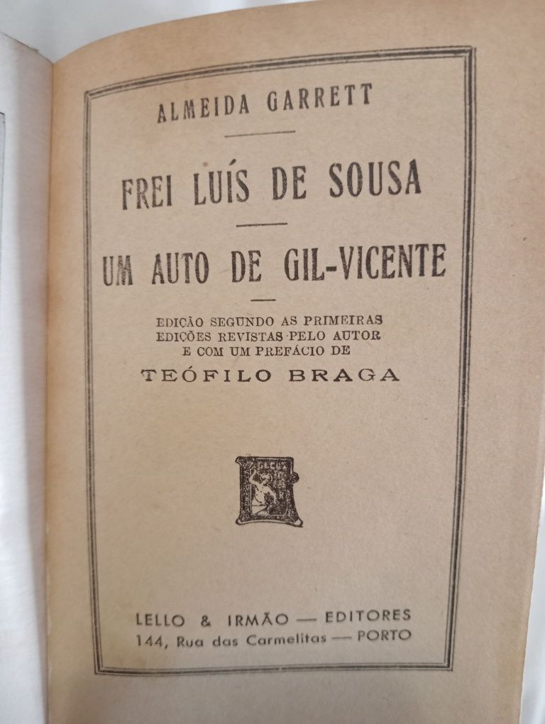 Frei Luís de Sousa Garrett Auto de Gil Vicente