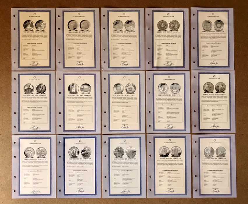 Euros Comemorativos Euro-Star em Prata Proof