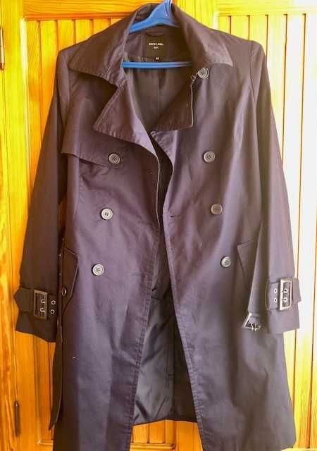 Тренч. Плащ темно синего цвета. Размер 44. Новый без этикетки.