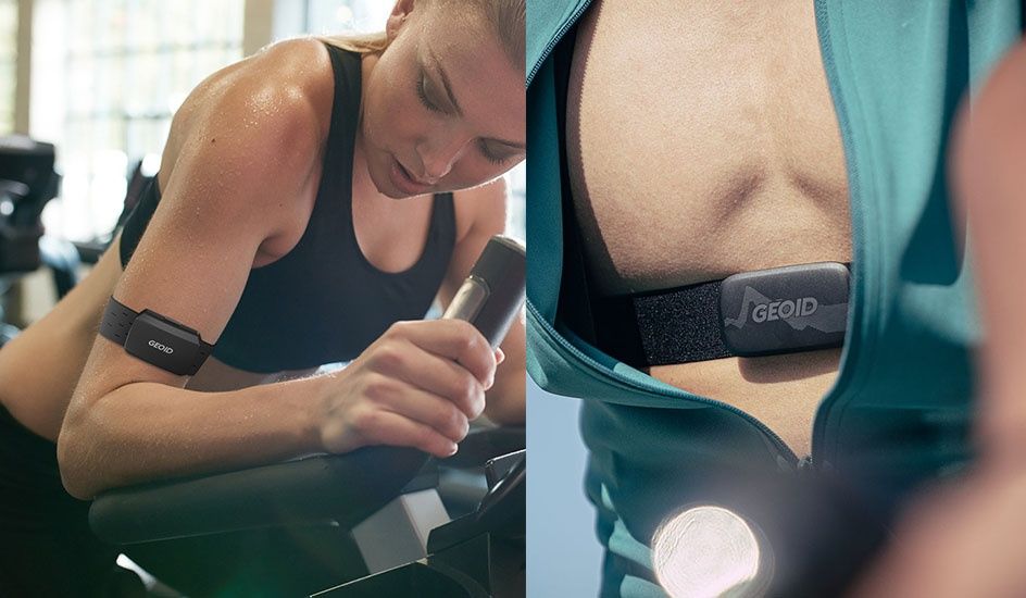 Pulsometr, czujnik tętna z paskiem na klatkę piersiową.