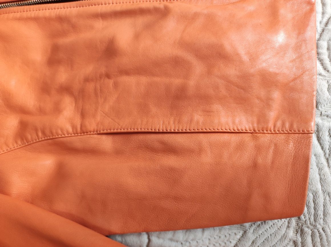 Куртка Massimo Dutti жіноча ( 100% тоненька  шкіра)