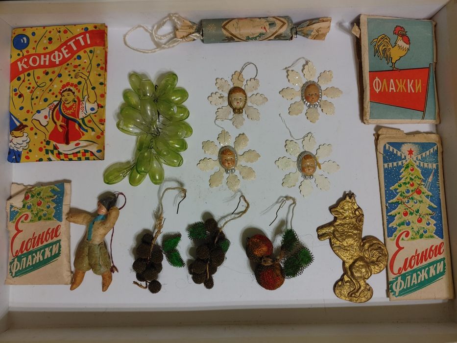 Елочная игрушка из канители Москабель СССР ёлочная игрушка Москабель