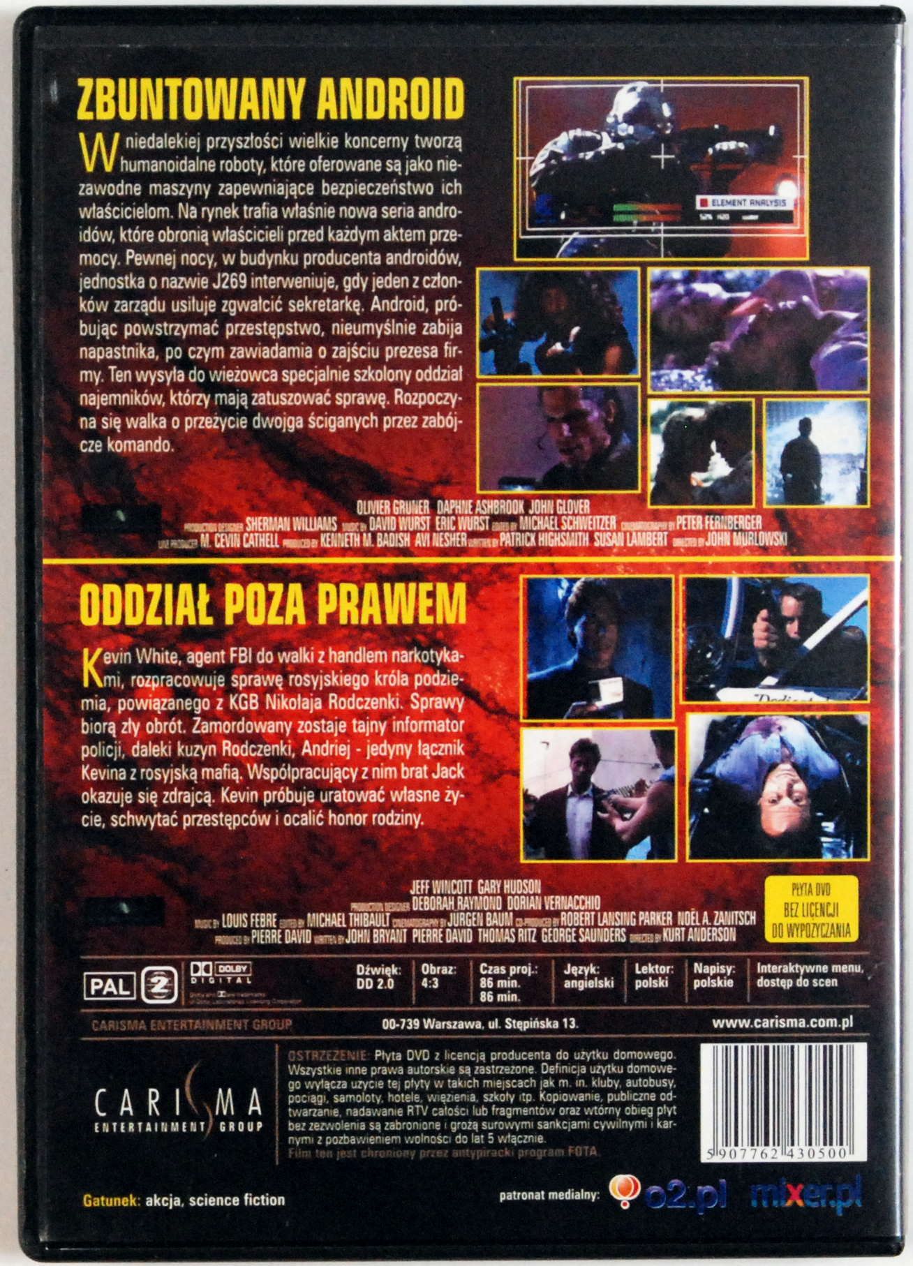 DVD Zbuntowany Android / Oddział Poza Prawem