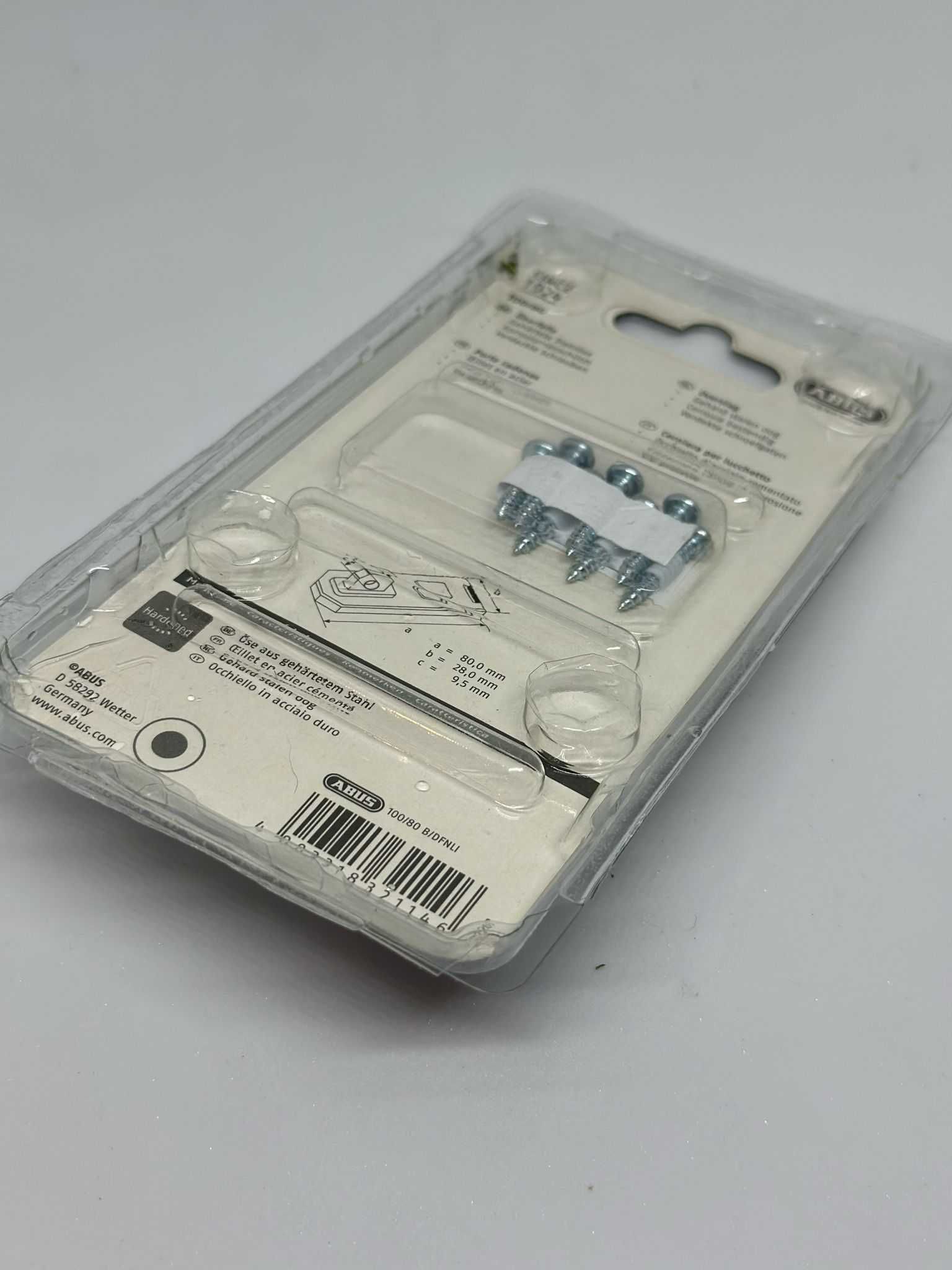 ABUS 100/80 C Skobel stalowy blokada/kłódka Srebrny kod 351