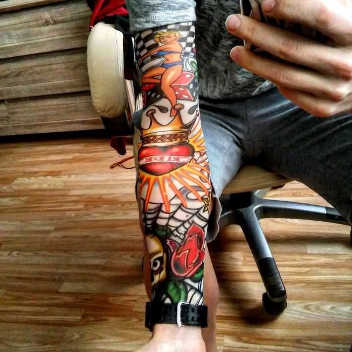 Рукав татуировка на руку Имитация Тату рукав Fake Tattoo tatoo Sleeve