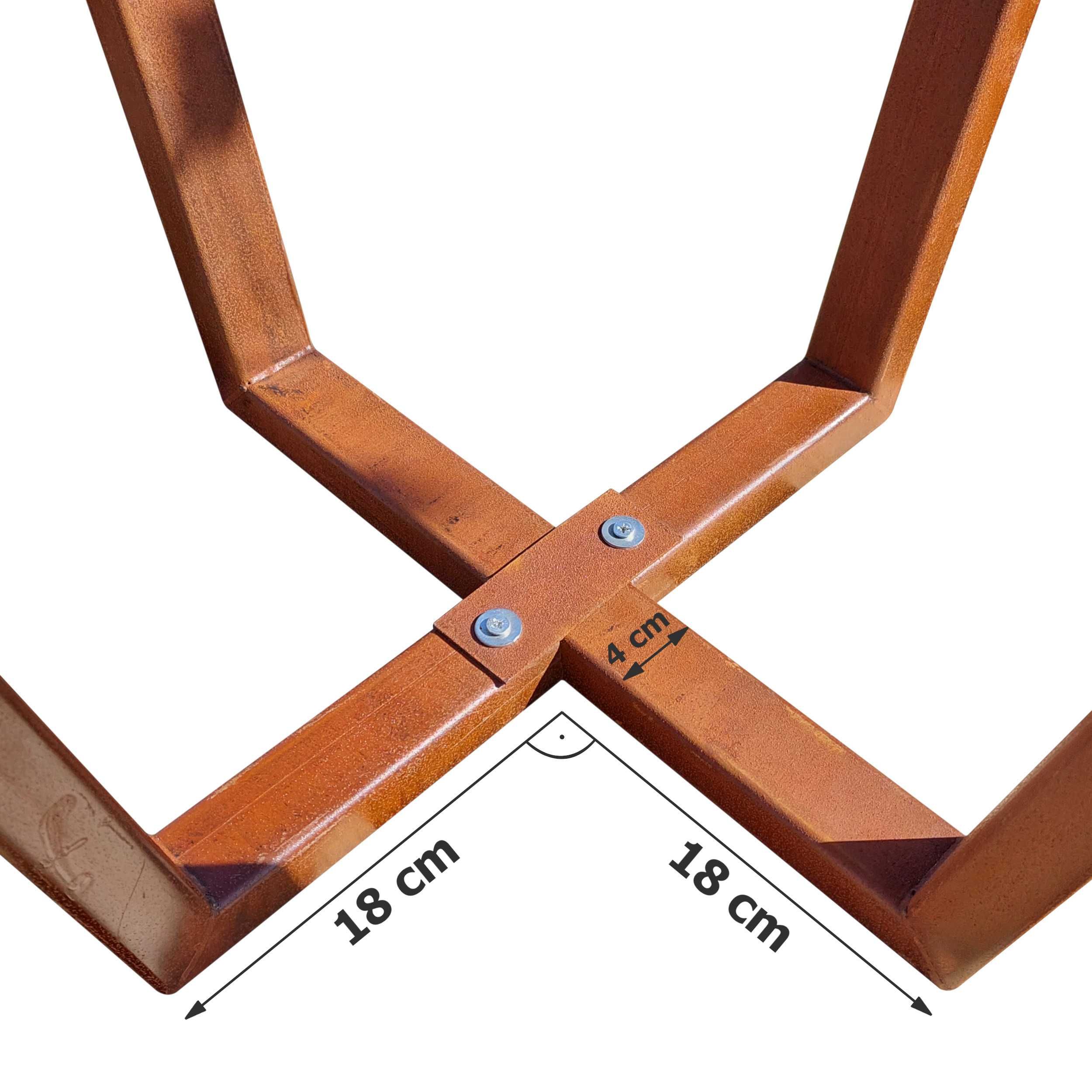 Palenisko ogrodowe Corten Frame Stelaż Składany 70/80 cm NA PREZENT