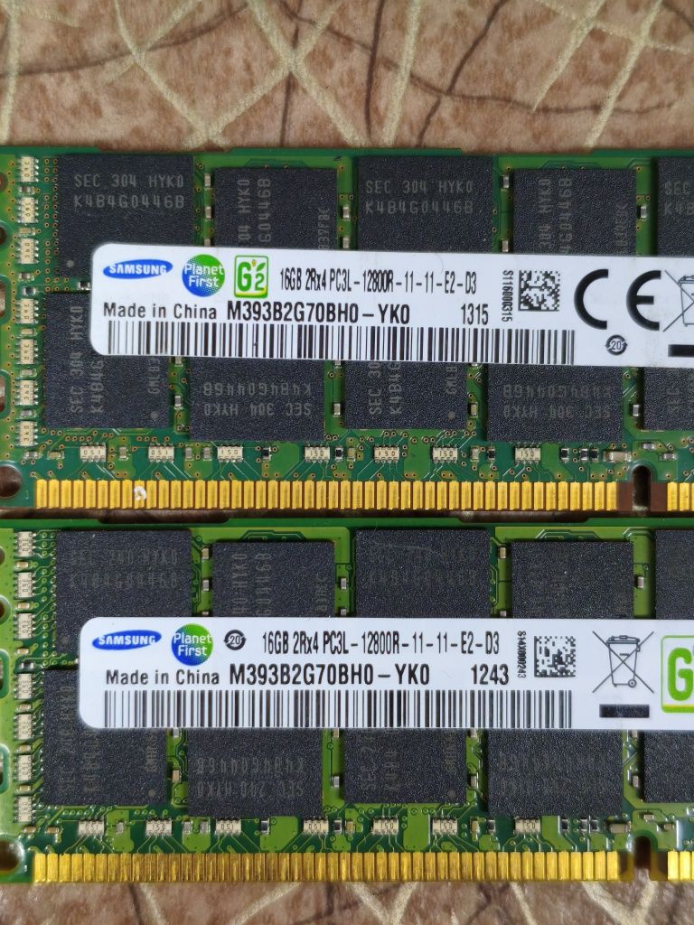 ОЗУ DDR3/DDR4 RDIMM 4/16/64Gb 1333/1600/2400Мгц серверна ECC REG 10600