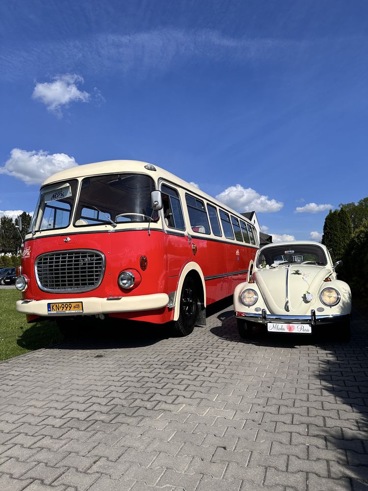 Garbus do ślubu klasyk boho Vw garbus wynajem vintage retro piekny
