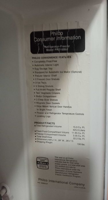 Frigorífico Philco usado