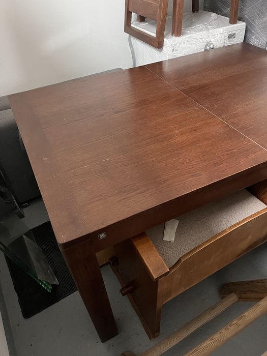 Stół drewniany rozkładany Zakor fornir dębowy 140/230x90x77
