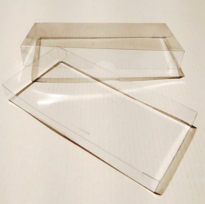 Caixa plástica transparente medidas 12,5x6x1,5cm várias unidades dispo