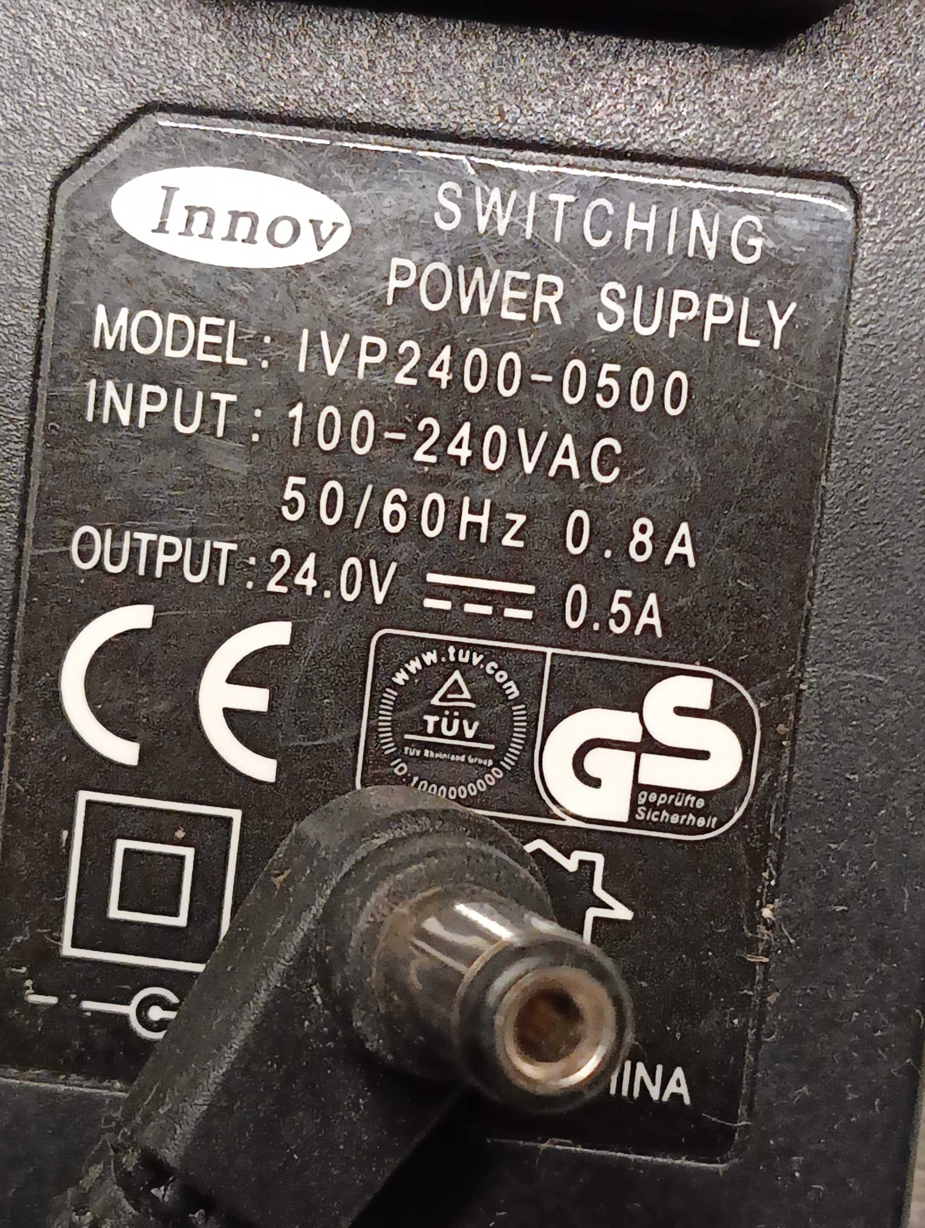 Блок живлення питания 24.0V 0.5A IVP2400-0500 штекер 5.5×2.1mm