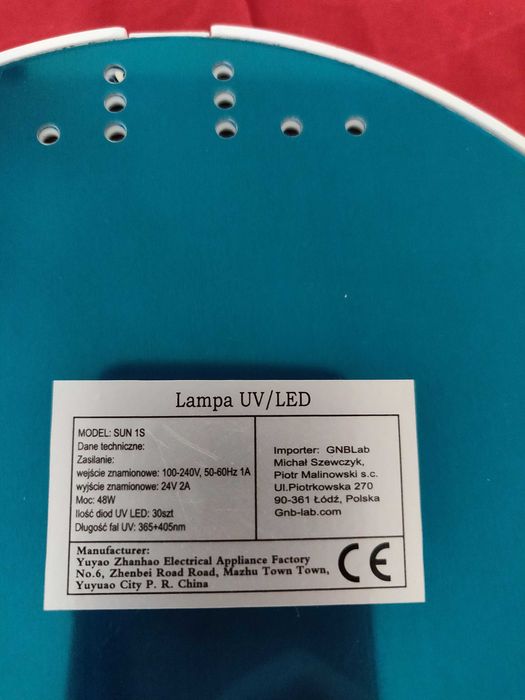 Lampa Kabos 1S UV/LED 48W White. Nowa do hybryd, żeli i akrylożeli