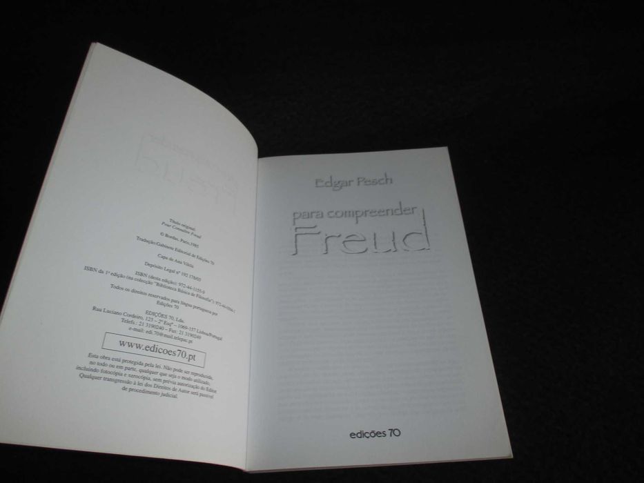 Livro Para compreender Freud Edgar Pesch