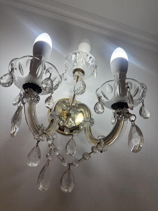 ŻYRANDOL i KINKIETY Palacowy kryształowa antyk Maria Teresa - DOSTĘPNY