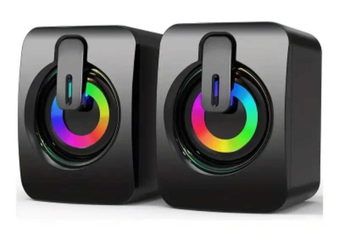 Głośniki komputerowe PC Sound Box RGB Mikrofon stereofoniczny HIFI USB