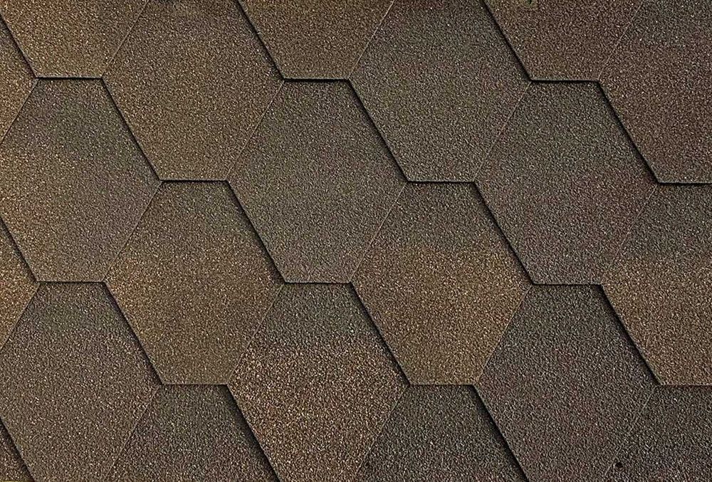 Бітумна черепиця Акваізол Акцент. Мозайка КОРИЧНЕВА. АКЦІЯ 190 грн.