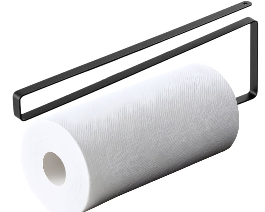 wieszak na ręcznik papierowy kuchenny do szafki metalowy czarny