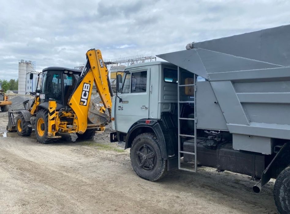 Вивіз сміття.Камаз 15т. Даф 15-30т. Трактор  jcb 3cx. Вивіз снігу