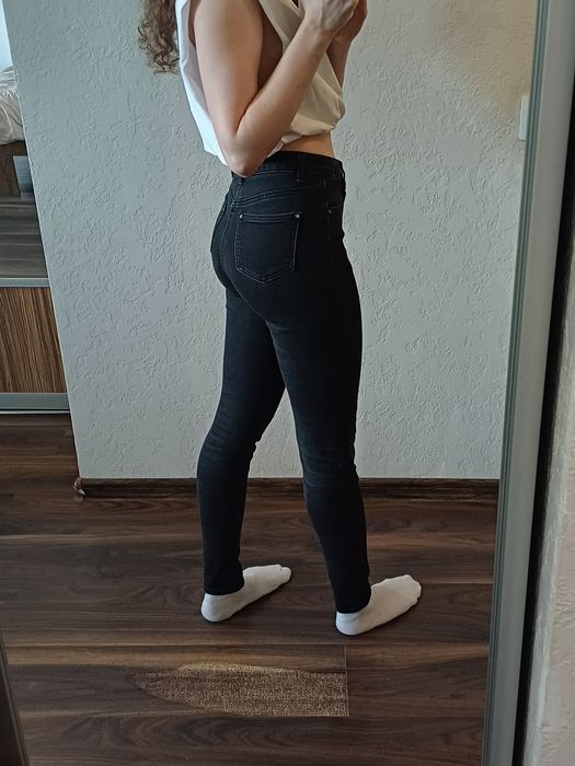 Джинси чорні / скіні / теплі