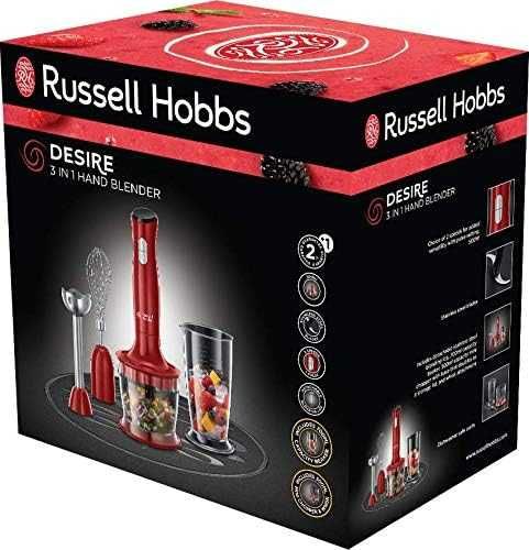 Russell Hobbs blender ręczny, 3w1, nasadka miksująca, pojemnik