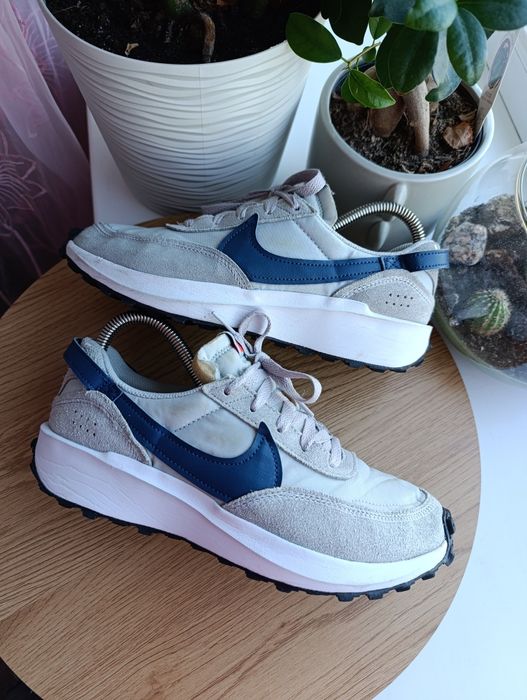 Кроссовки nike waffle debut beige/turquois
