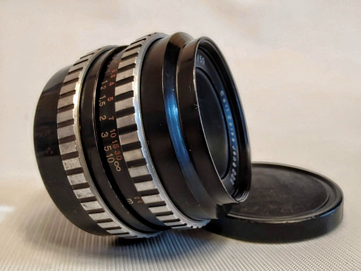 Фотообьектив Tessar 2,8/50 Carl Zeiss Jena DDR "zebra",резьба М42