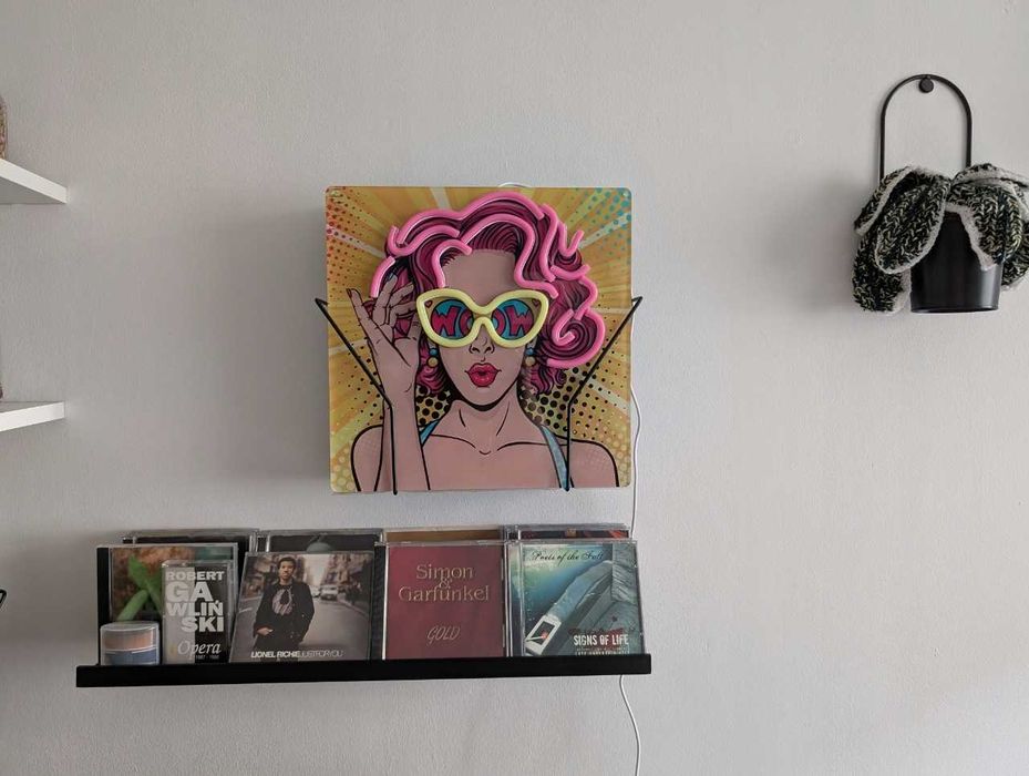 Neon Lampka Pop Art LED Wiszący Obraz Podświetlany Do Pokoju
