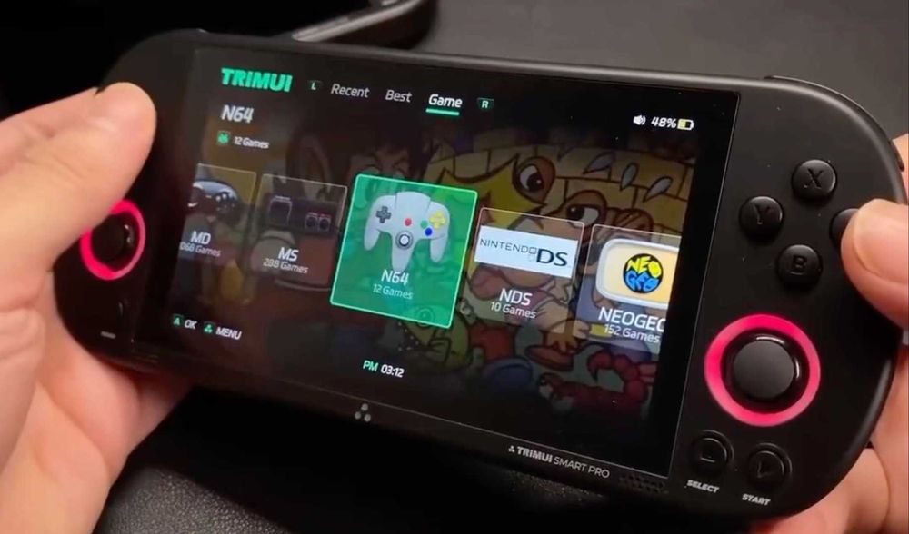 Портативная игровая консоль Trimui smart pro+карта 128 гб с играми