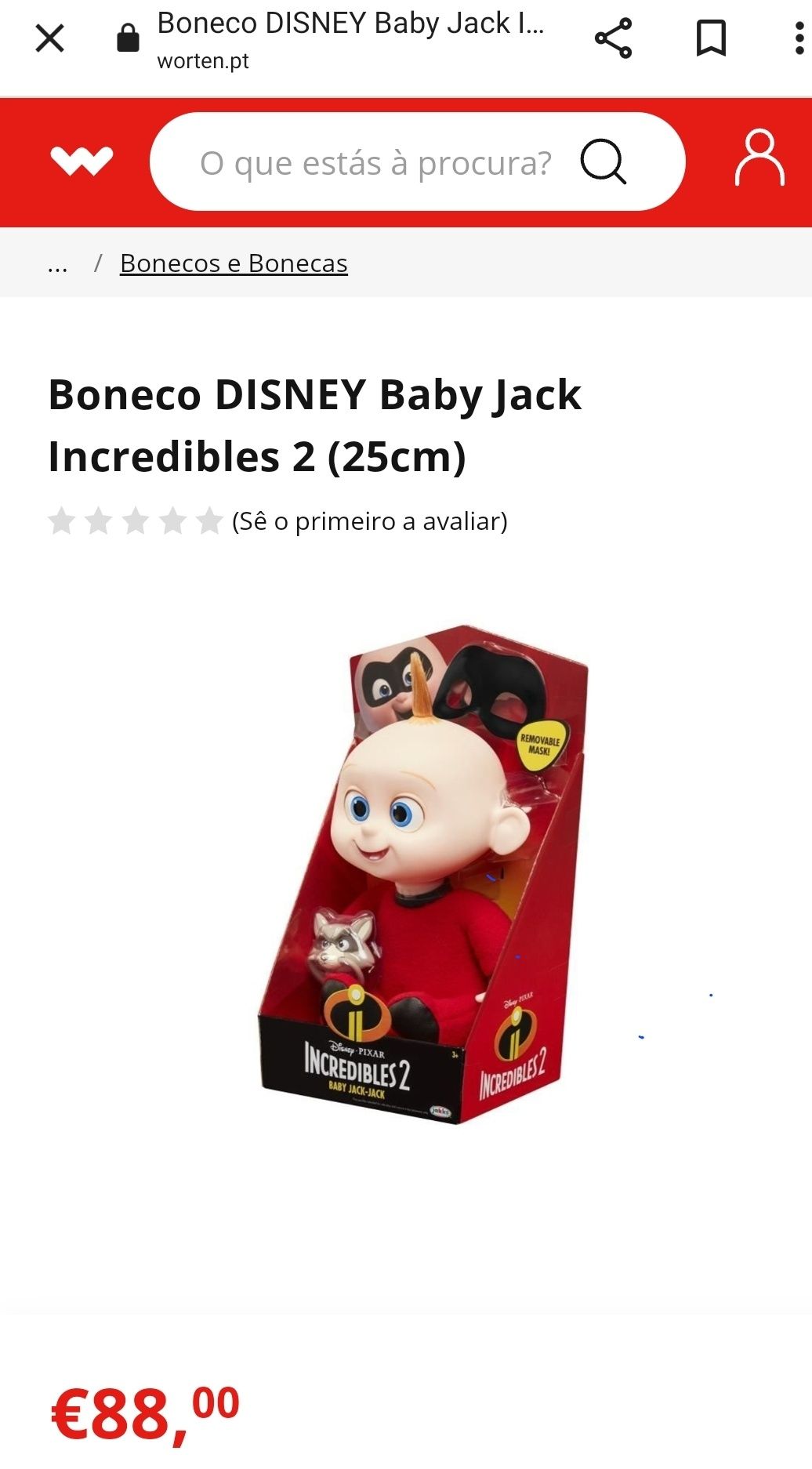 Boneco DISNEY Baby Jack Incredibles (25cm)