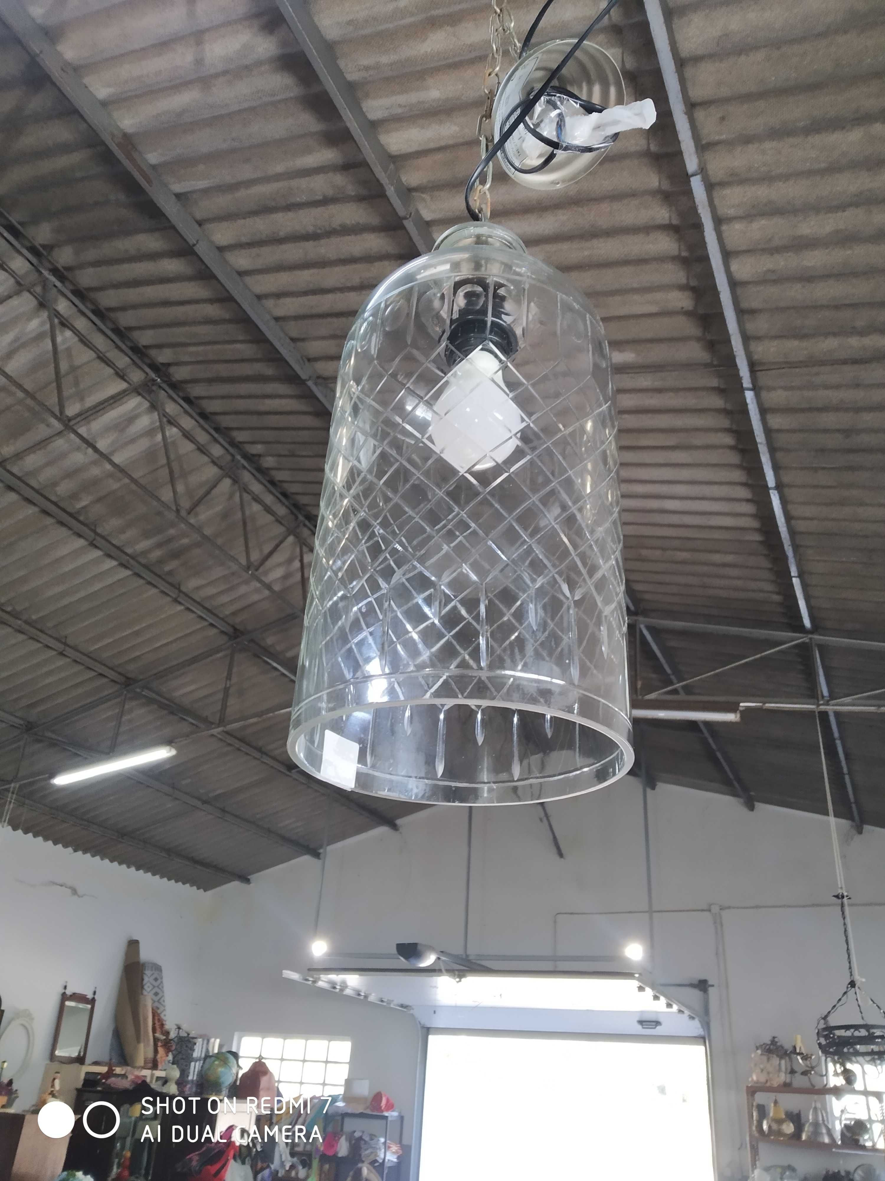 Candeeiro tecto vidro