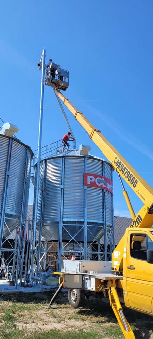 Podnośnik koszowy 22M. Wynajem, Usługi, Wycinka drzew