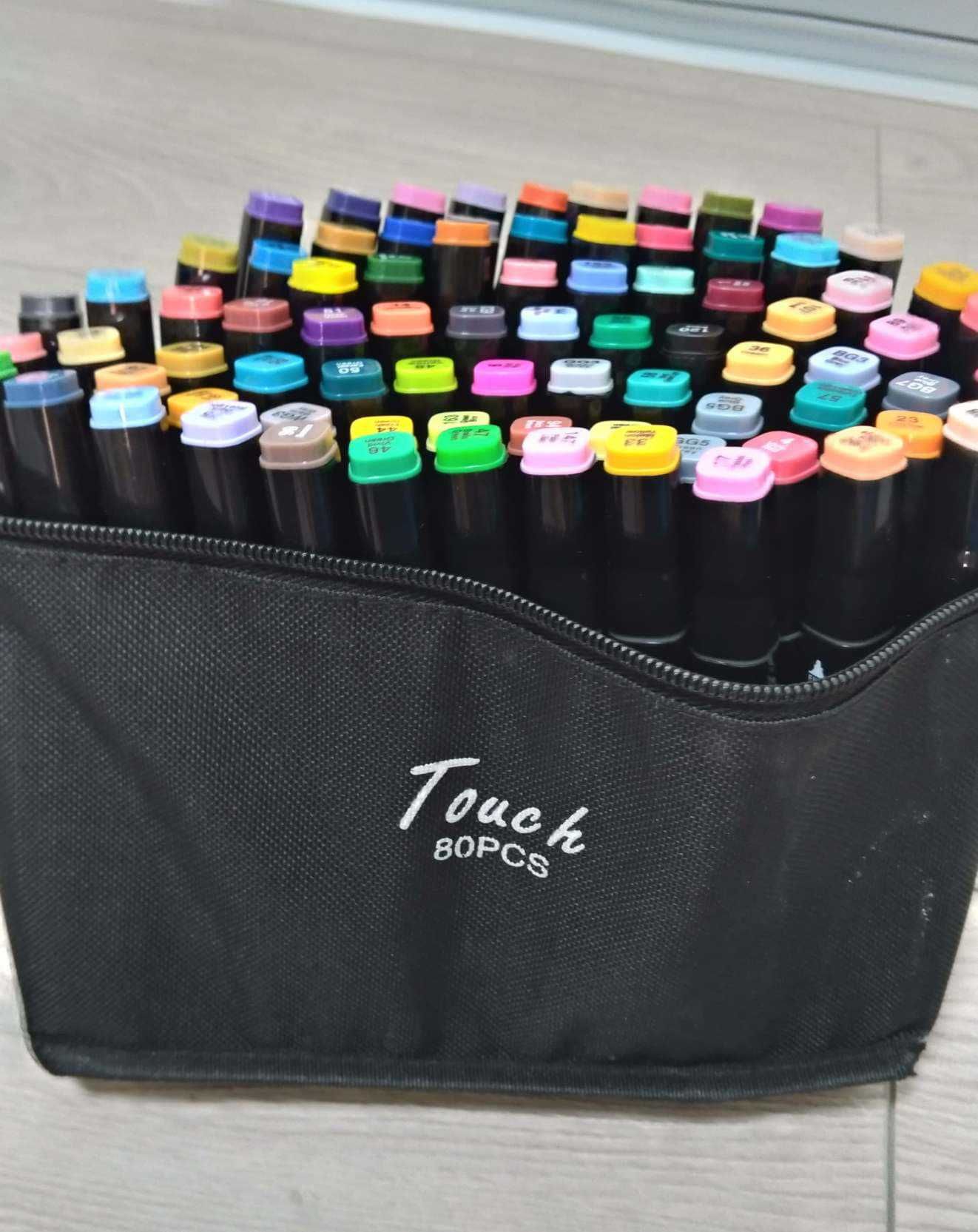 Набір cкетч маркерів 80шт Touch двосторонніх для скетчингу з сумкою