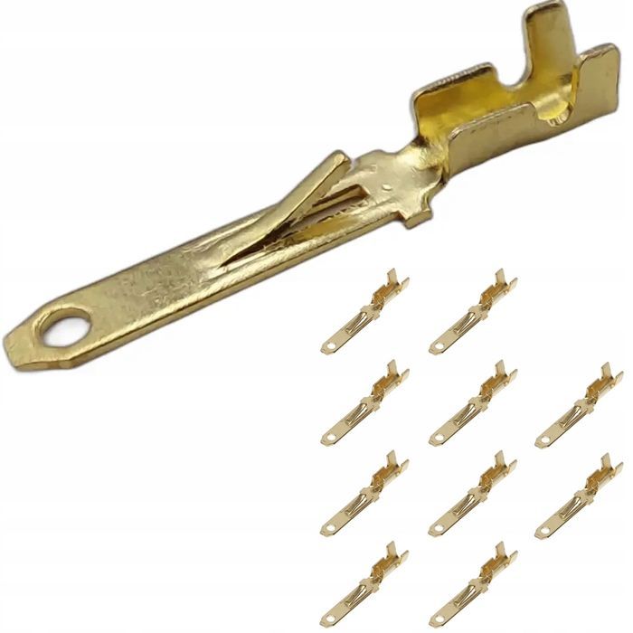 Konektor męski przewodu 2,8 dynamo prądnica końcówka 10x z ząbkiem