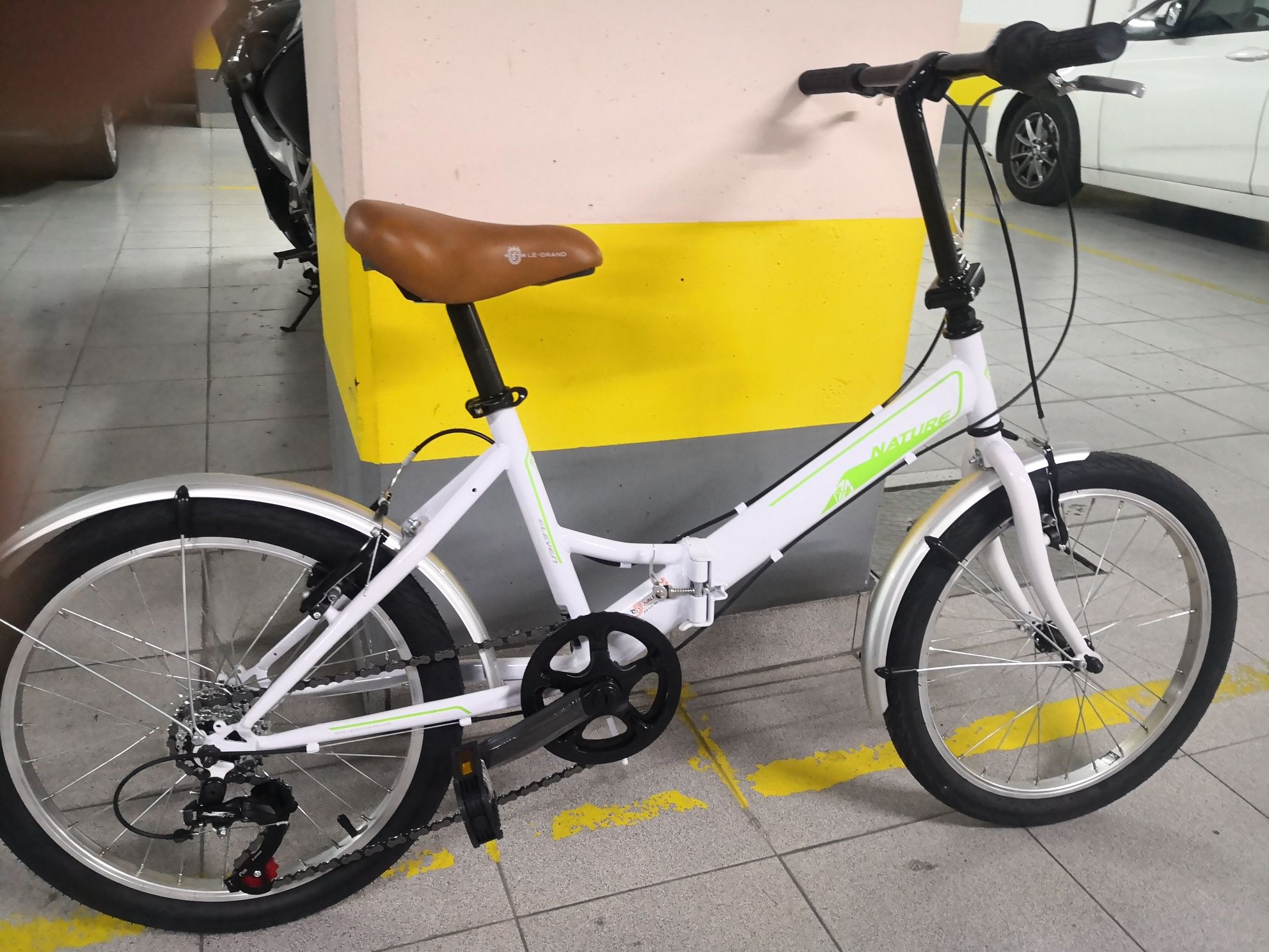 Bicicleta Dobrável  Eleven Nature  Branca- Nova