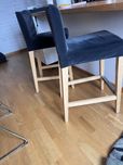2 krzesła barowe typu choker + dodatkowe pokrowce – 350 zł – Gliwice
