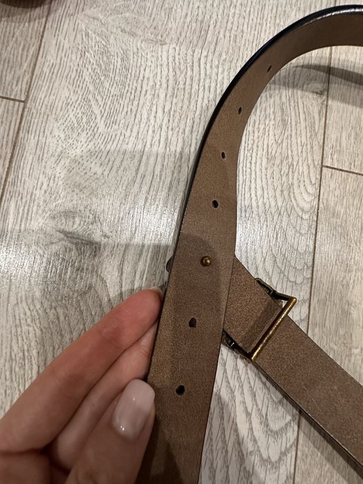 Ремінь шкіряний чорний LV