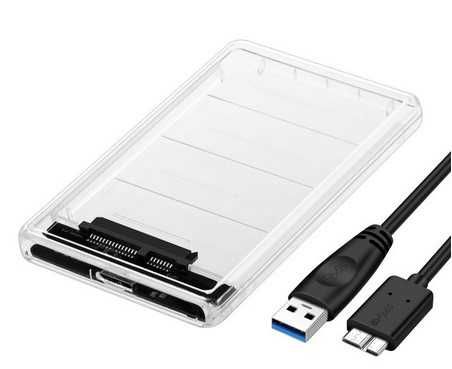 Caixa externa 2.5" SSD/HDD com cabo usb 3.0