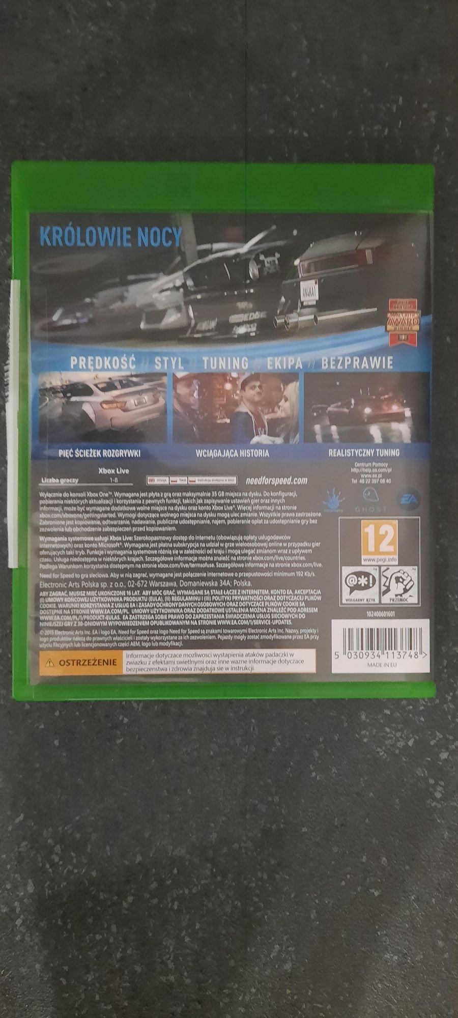 Need for Speed xbox one wersja PL