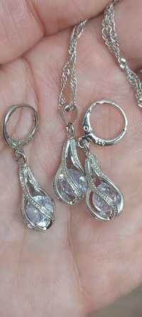 2 komplety srebrnej biżuterii 925