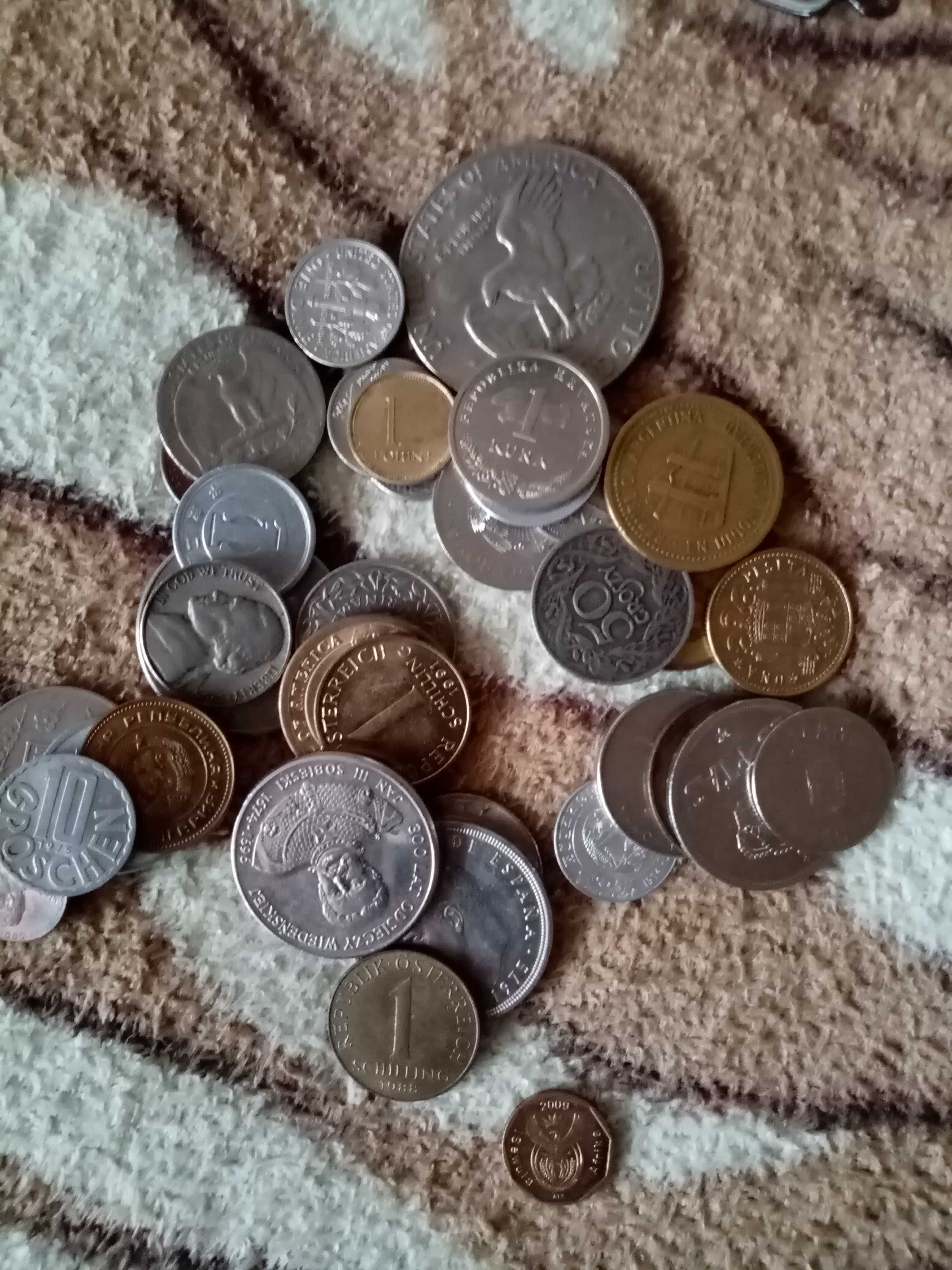 Monety Polskie i świat Mix ponad 200 monet