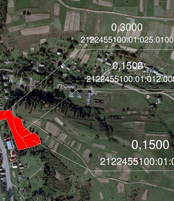 Закарпатська область, Хустський район, Міжгір'я, фасад 60 соток.