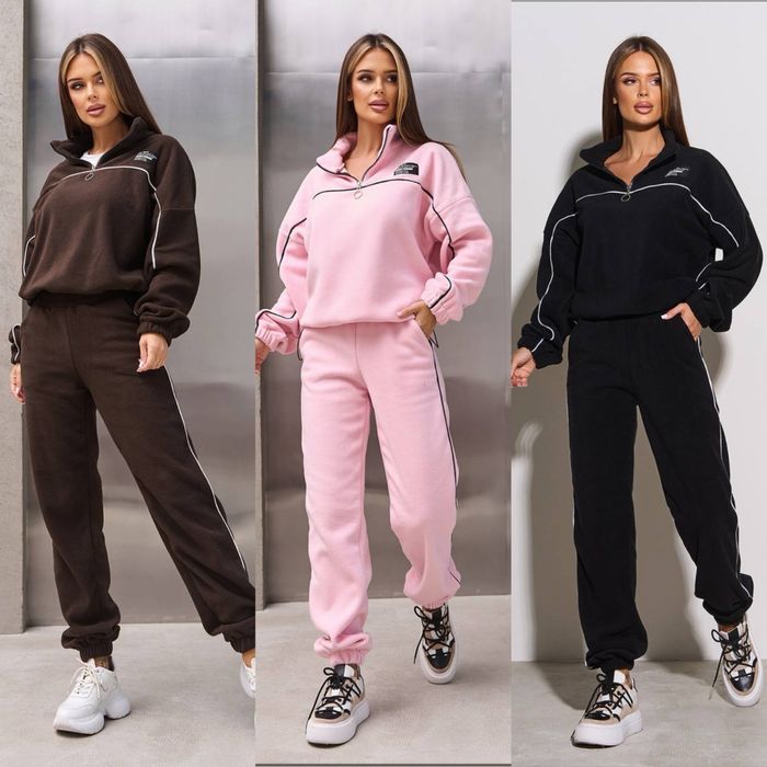 Женский теплый костюм флис двусторонний S-3XL батал Жіночий костюм