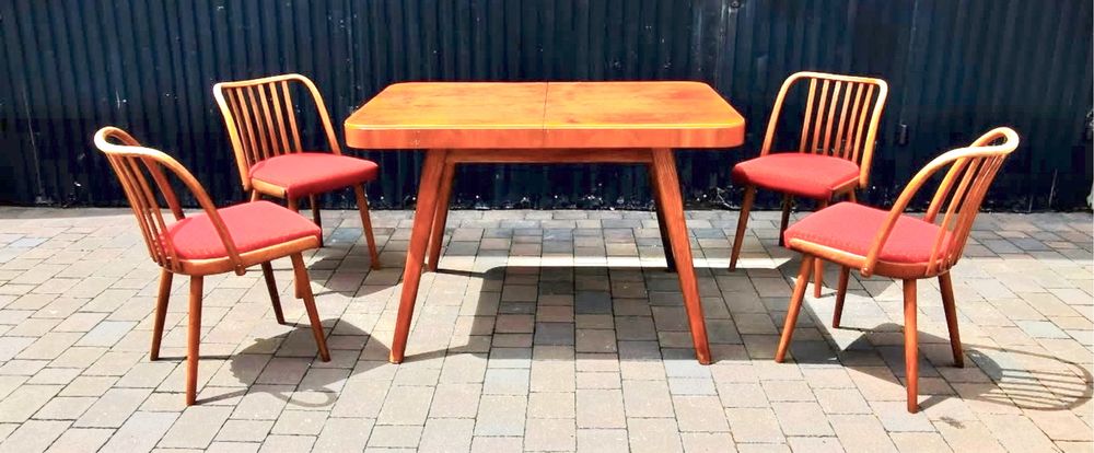 Винтажные буковые стулья Mid century