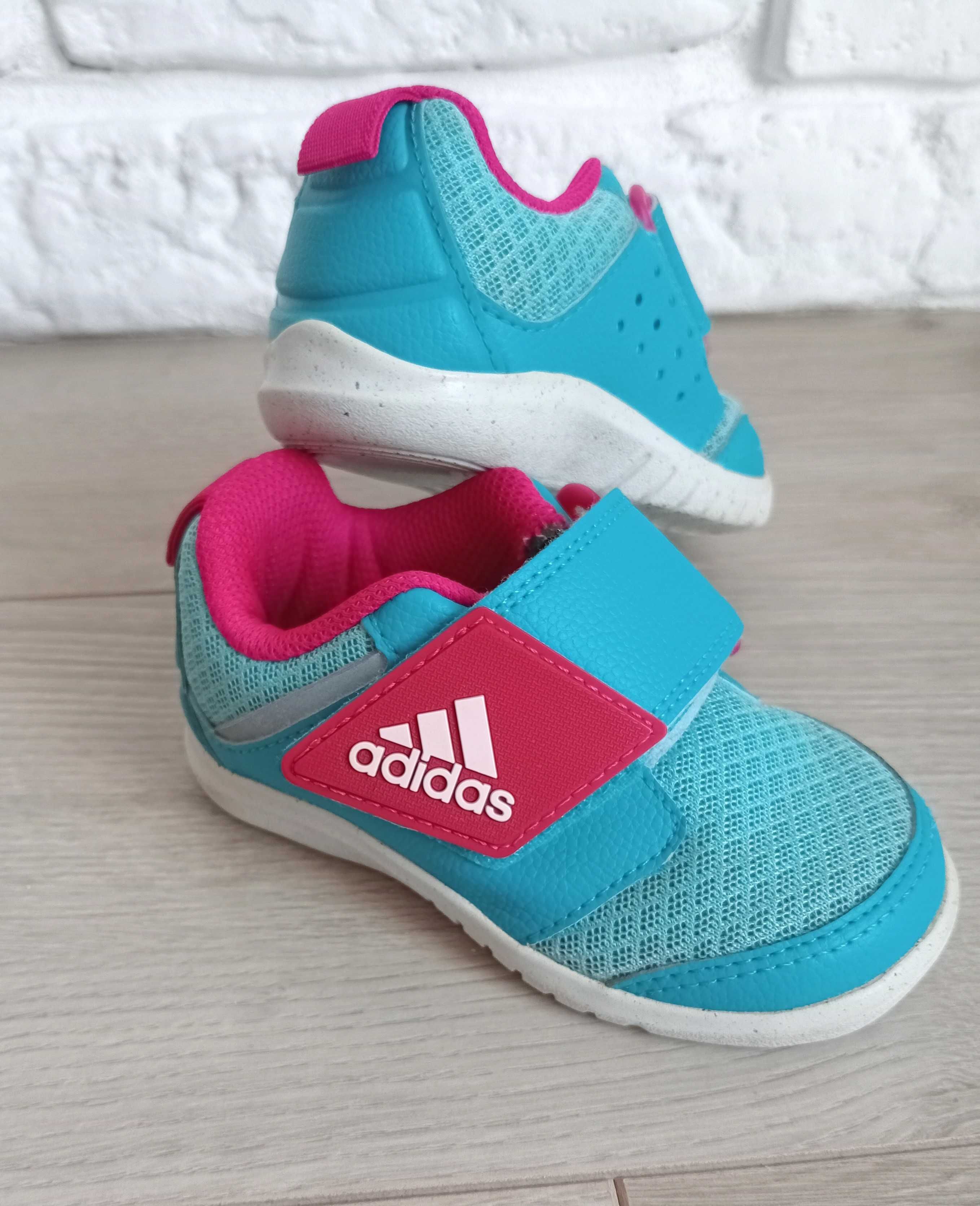 Adidas buciki sportowe dla dziewczynki na rzep roz.20 roż, błękit