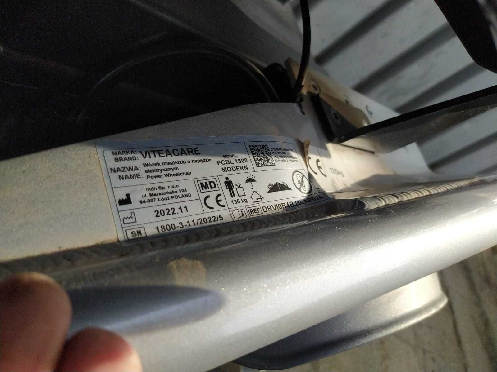 Wózek inwalidzki VITEACARE - praktycznie nowy.