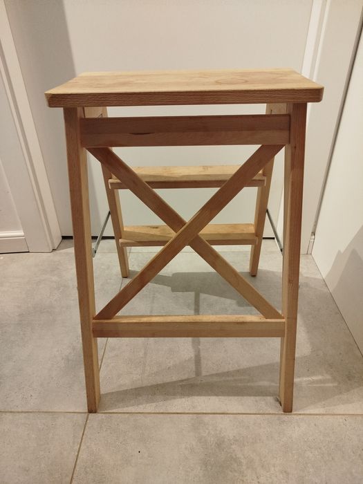 Schodki do kuchni z taboretem IKEA