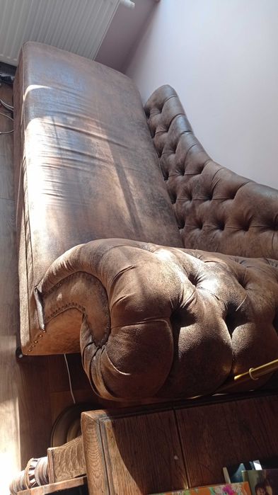 Leżanka szezlong skóra