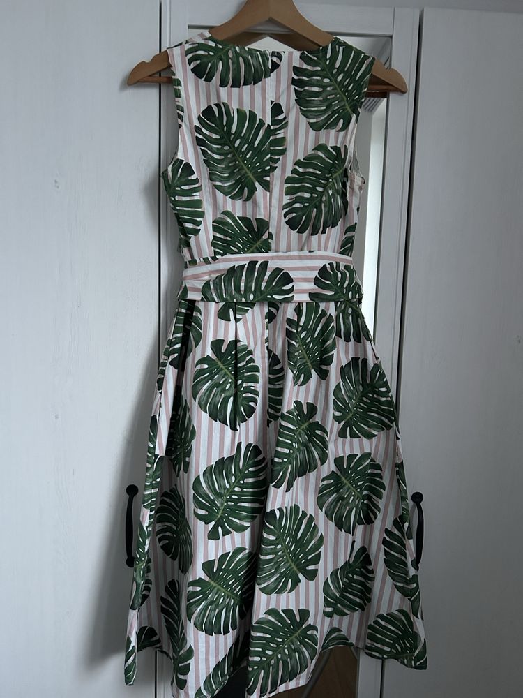 Sukienka Monstera Liście Midi Mohito 34 XS