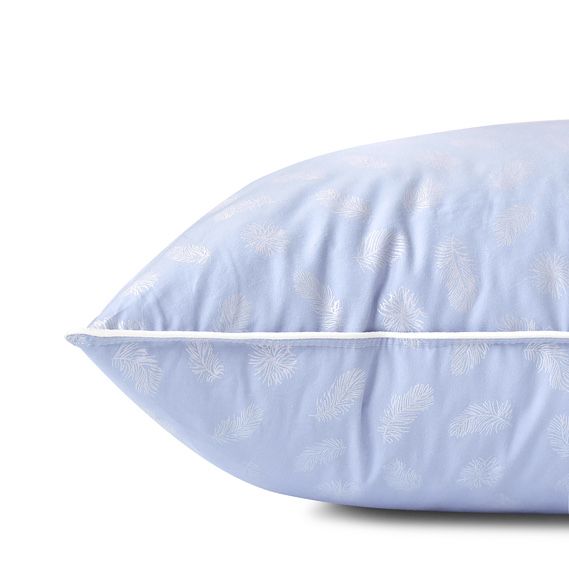 Натуральна бавовняна пухова подушка Пух-Перо Natural "Блакитний" IDEIA